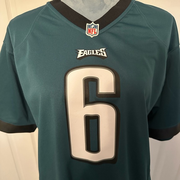 NWT Philadelphia Eagles DEVONTA SMITH Green Jersey YOUTH KIDS BOYS Sz XL 18-20 - Picture 9 of 10